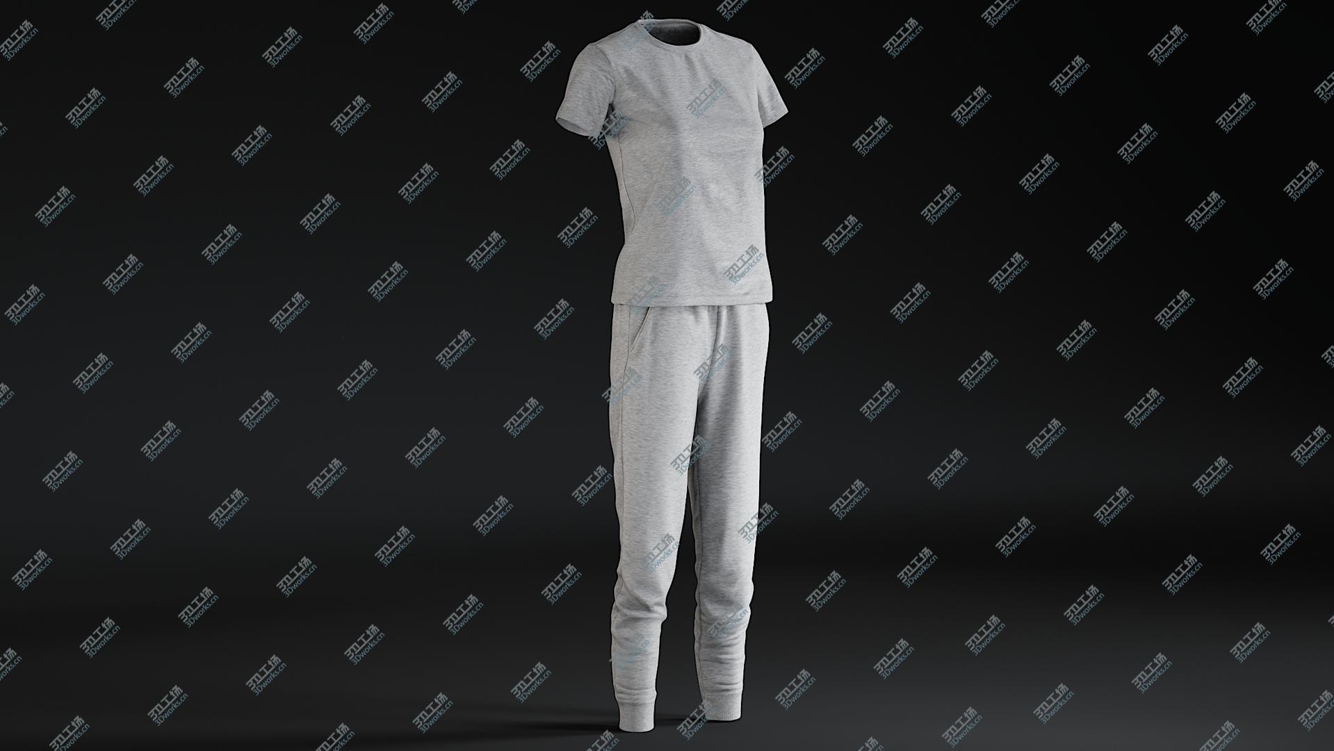 images/goods_img/202104093/Women's Sport Pants Tshirt 1 3D model/2.jpg